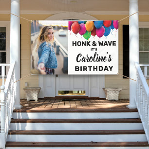Honk & Wave Birthday Balloon Benutzerdefinierter F Banner