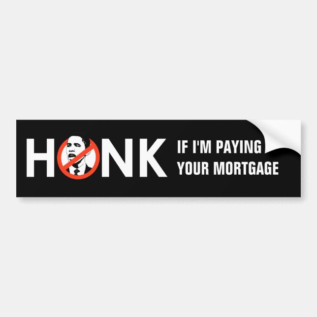 HONK, WENN ich IHREN HYPOTHEKEN-AUTOAUFKLEBER Autoaufkleber (Vorne)