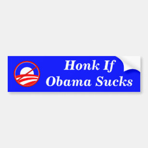 Honk wenn ist zum Kotzen Obama Autoaufkleber