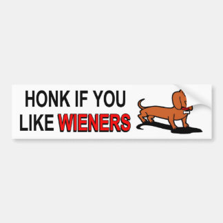 Honk, wenn Sie Dackel-HundeAutoaufkleber mögen Autoaufkleber