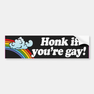HONK, WENN SIE GAY SIND -.png Autoaufkleber
