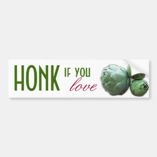 HONK wenn Sie Liebe Artischocken - Autoaufkleber