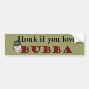 Honk wenn Sie Liebe Bubba Autoaufkleber