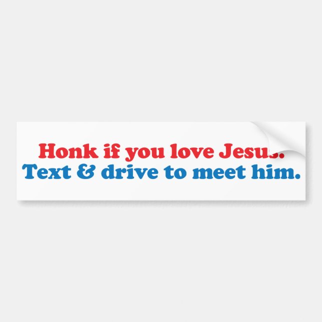 Honk wenn Sie Liebe Jesus 2 Autoaufkleber (Vorne)