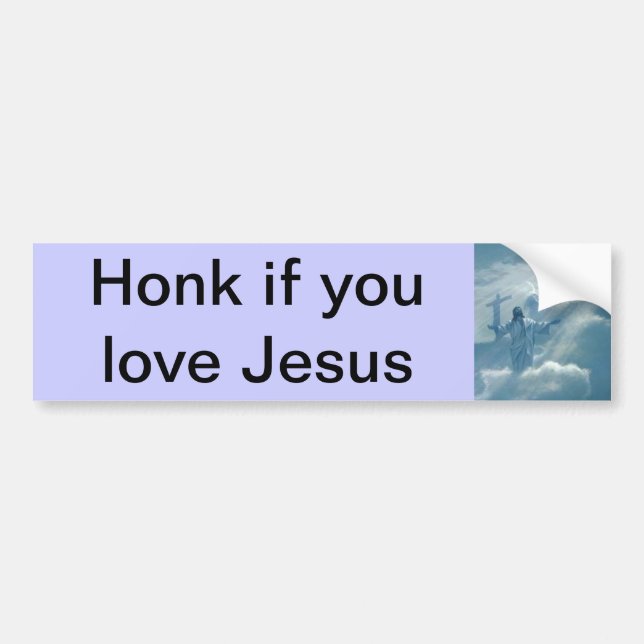 Honk wenn Sie Liebe Jesus 2 Autoaufkleber (Vorne)