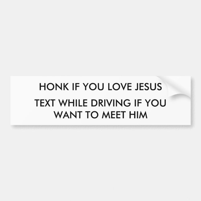 HONK WENN SIE LIEBE JESUS AUTOAUFKLEBER (Vorne)