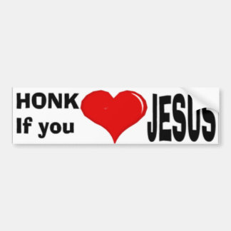 honk wenn Sie Liebe Jesus Autoaufkleber