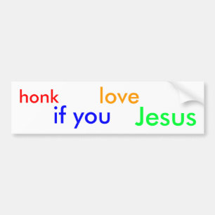honk wenn Sie Liebe Jesus Autoaufkleber