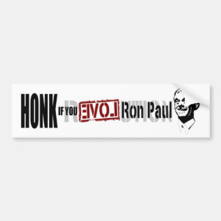 HONK wenn Sie LIEBE Ron Paul! Autoaufkleber