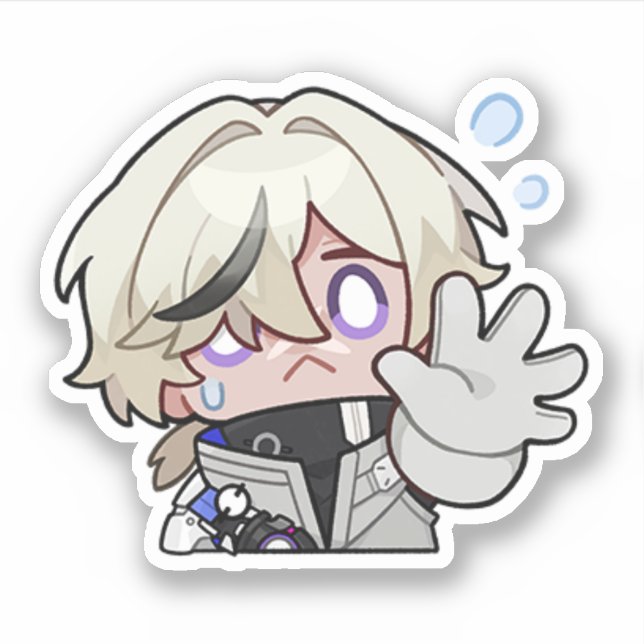 Honkai Star Rail Chibi Arlan Sticker (Vorderseite)