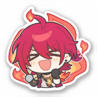 Honkai Star Rail Chibi Luka Aufkleber angeheftet
