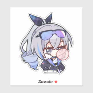 Honkai Star Rail Chibi Silver Wolf Aufkleber