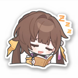 Honkai Star Rail Chibi Sushang studiert Sticker