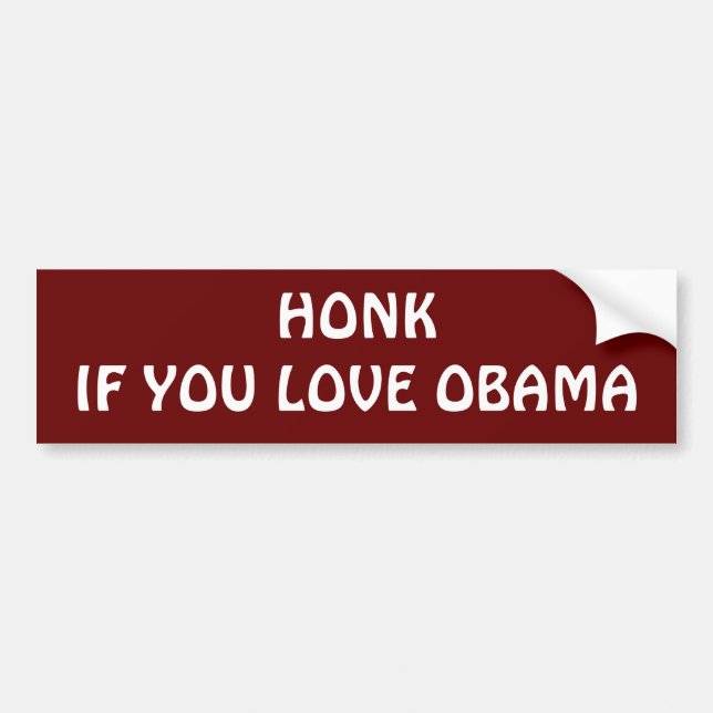 HONKIF SIE LIEBE OBAMA AUTOAUFKLEBER (Vorne)