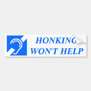 HONKING HILFT NICHT AUTOAUFKLEBER