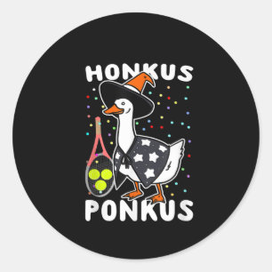 Honkus Ponkus Funny Goose Halloween Kostüm Tennis Runder Aufkleber