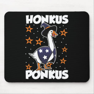 Honkus Ponkus Funny Halloween Hexe Niedliche Gänse Mousepad
