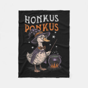 Honkus Ponkus Funny Halloween Witch Goose Duck Lov Fleecedecke