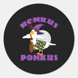 Honkus Ponkus Hexenhut Entenliebhaber Runder Aufkleber