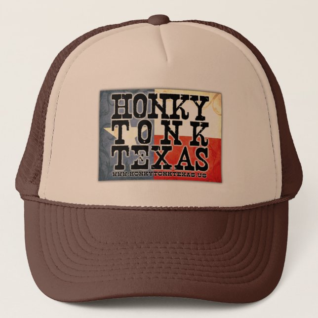 Honky Tonk Texas Flagge Truckerkappe (Vorderseite)