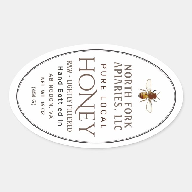 Honnebee de l'ouest Étiquette de la jar Queenline (Devant)