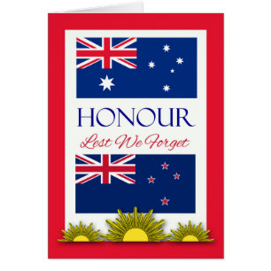 Honneur, de peur que nous oublions, Australie Nouv