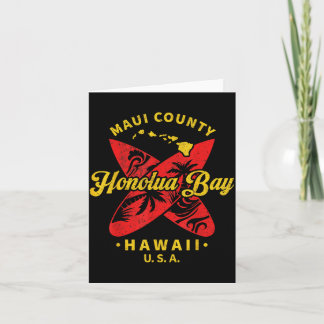 Honolua Bay Hawaii Strand Surfen Vintage Retro Karte