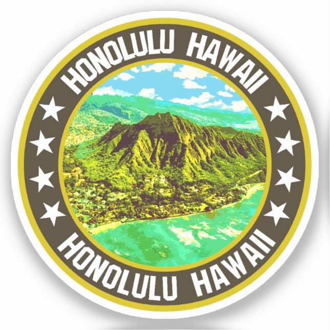 Honolulu Aufkleber (Vorderseite)