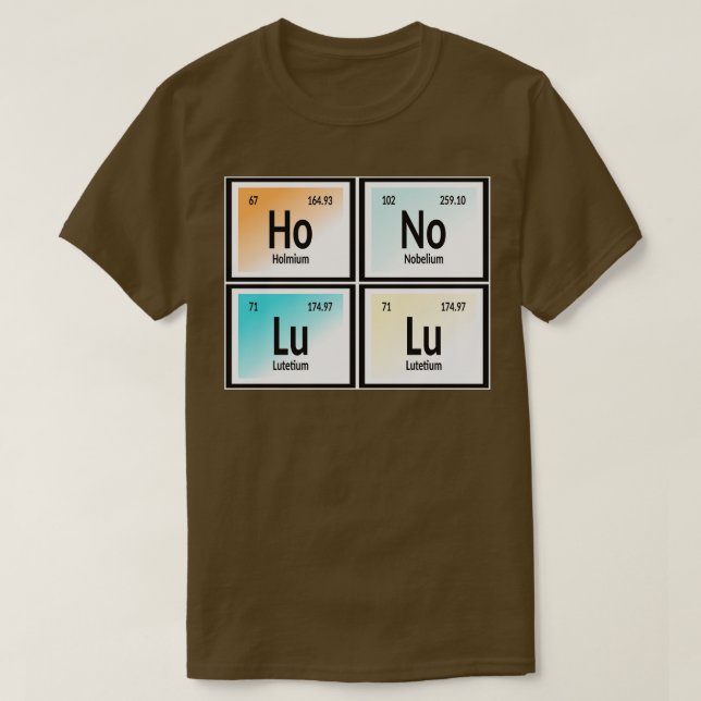 Honolulu City Periodic Tabelle 1 T-Shirt (Design vorne)