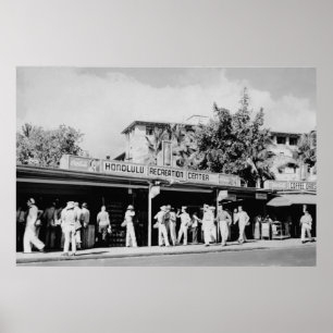 Honolulu, HA - Ansicht des Honolulu Poster