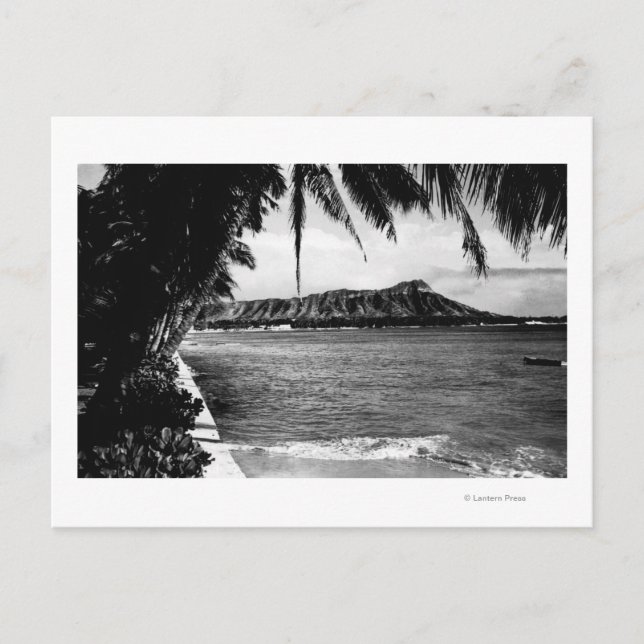 Honolulu, Hawaii - Ansicht des Diamanten-Kopfes Postkarte (Vorderseite)