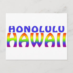 Honolulu Hawaii arc-en-ciel mots carte postale