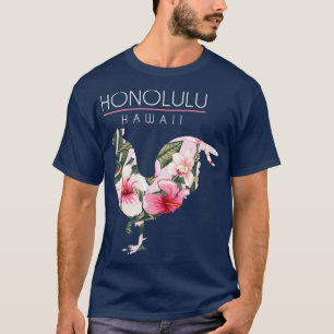 Honolulu Hawaii Blume Hibiskus Chicken Lover Souv T-Shirt