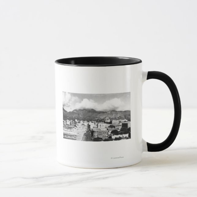 Honolulu, Hawaii City View vom Aloha Tower Tasse (Rechts)