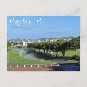 Honolulu Hawaii Diamond Head Punchbowl Postkarte