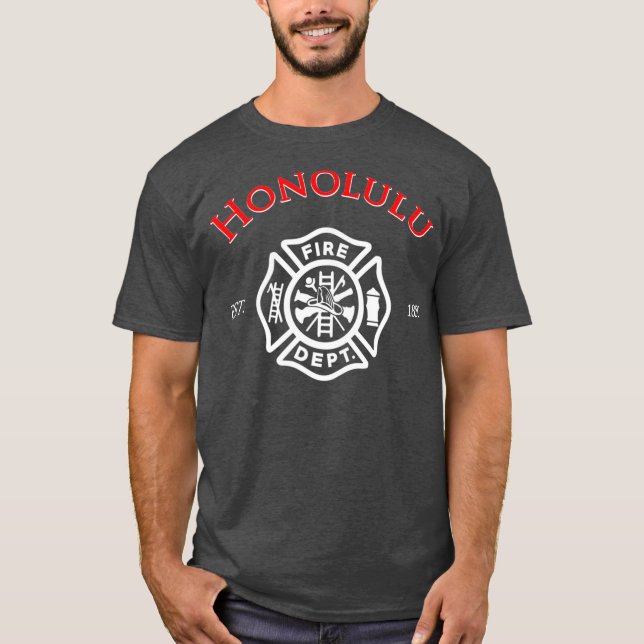Honolulu Hawaii Feuerwehr T-Shirt (Vorderseite)