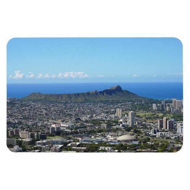 Honolulu Hawaii Foto Magnet (Horizontal)