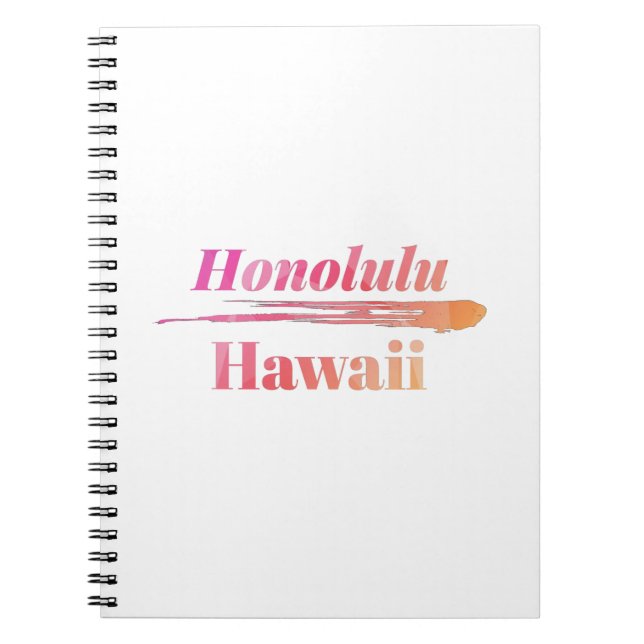 Honolulu Hawaii Low Poly Notizblock (Vorderseite)