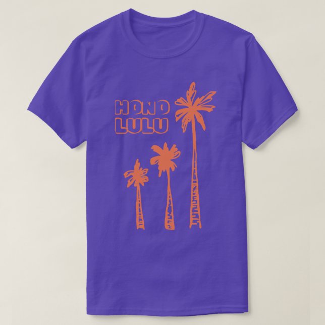 Honolulu Hawaii Palms TShirt (Design vorne)