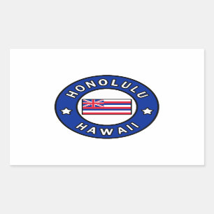 Honolulu Hawaii Rechteckiger Aufkleber