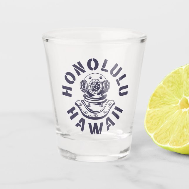 Honolulu, Hawaii Schnapsglas (Vorderseite)