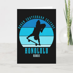 Honolulu Hawaii Skateboarder Urne Skateboarding 6 Karte