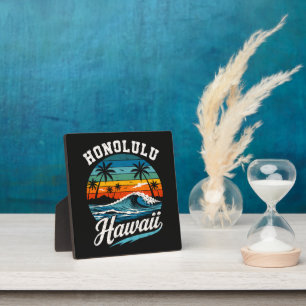 Honolulu Hawaii Surfen Sonnenuntergang Fotoplatte