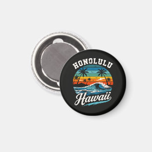Honolulu Hawaii Surfen Sonnenuntergang Magnet