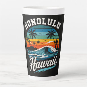 Honolulu Hawaii Surfen Sonnenuntergang Milchtasse