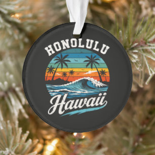 Honolulu Hawaii Surfen Sonnenuntergang Ornament