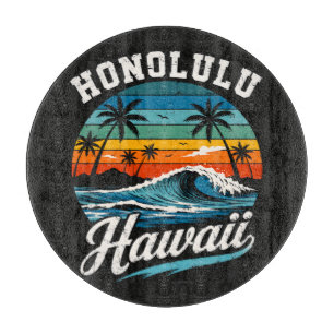 Honolulu Hawaii Surfen Sonnenuntergang Schneidebrett