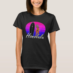 Honolulu Hawaii Surfer Surfen Kleidung Männer Frau T-Shirt