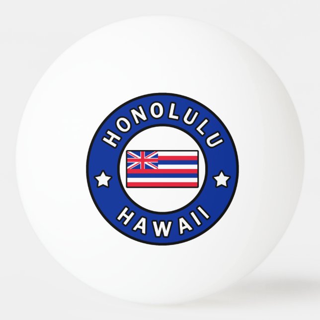 Honolulu Hawaii Tischtennisball (Vorderseite)