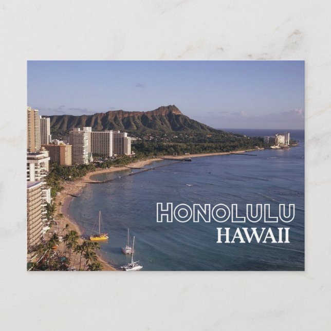  Honolulu, Hawaii Travel Postcard  Postkarte (Vorderseite)